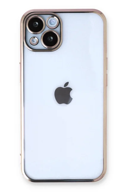Uray store Apple iPhone 13 Kılıf Razer Lensli Silikon - Gold