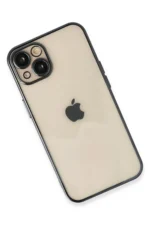 Uray store Apple iPhone 13 Kılıf Razer Lensli Silikon - Siyah - Görsel 3