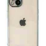Uray store Apple iPhone 13 Kılıf Razer Lensli Silikon - Yeşil