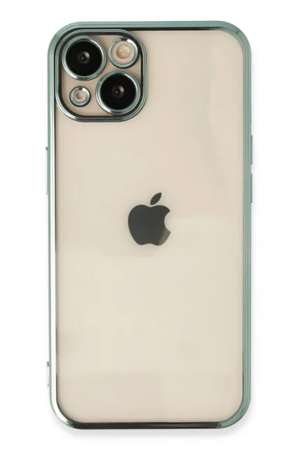 Uray store Apple iPhone 13 Kılıf Razer Lensli Silikon - Yeşil