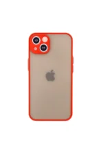 Uray store Apple iPhone 13 Mini Kılıf Montreal Silikon Kapak - Kırmızı