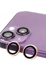 Uray store Apple iPhone 13 Mini Raze Metal Kamera Lens - Pembe