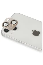 Uray store Apple iPhone 13 Pers Alüminyum Kamera Lens - Gold - Görsel 2