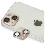 Uray store Apple iPhone 13 Pers Alüminyum Kamera Lens - Gold