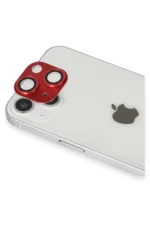 Uray store Apple iPhone 13 Pers Alüminyum Kamera Lens - Kırmızı - Görsel 2