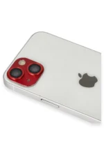 Uray store Apple iPhone 13 Pers Alüminyum Kamera Lens - Kırmızı - Görsel 3