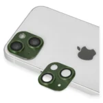 Uray store Apple iPhone 13 Pers Alüminyum Kamera Lens - Yeşil