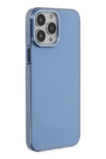 Uray store Apple iPhone 13 Pro Kılıf Anka PC Sert Metal Kapak - Mavi - Görsel 2