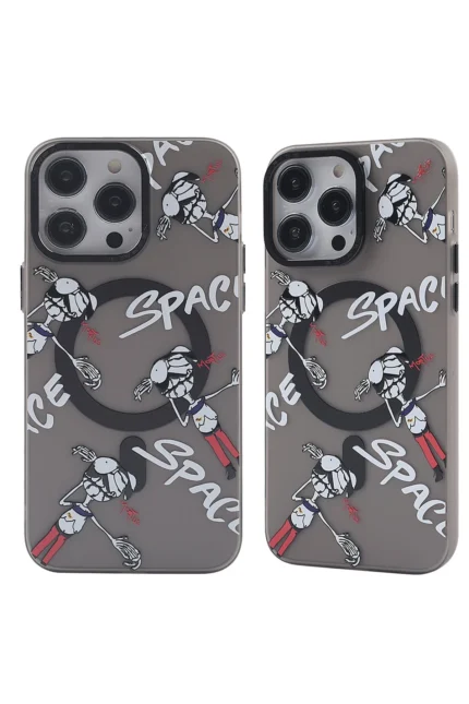 Uray store Apple iPhone 13 Pro Kılıf Apollo Magneticsafe Desenli Kapak - Apollo Siyah - 3
