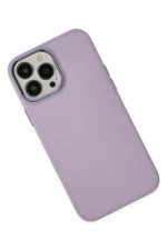 Uray store Apple iPhone 13 Pro Kılıf Asya Deri Silikon - Lila - Görsel 3