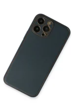 Uray store Apple iPhone 13 Pro Kılıf Coco Deri Silikon Kapak - Mavi - Görsel 2