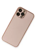 Uray store Apple iPhone 13 Pro Kılıf Coco Deri Silikon Kapak - Pembe - Görsel 2