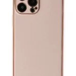 Uray store Apple iPhone 13 Pro Kılıf Coco Deri Silikon Kapak - Pembe