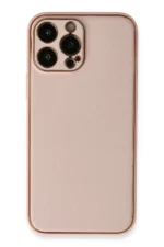 Uray store Apple iPhone 13 Pro Kılıf Coco Deri Silikon Kapak - Pembe