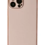 Uray store Apple iPhone 13 Pro Kılıf Coco Deri Silikon Kapak - Pudra