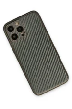 Uray store Apple iPhone 13 Pro Kılıf Coco Karbon Silikon - Füme - Görsel 2