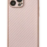Uray store Apple iPhone 13 Pro Kılıf Coco Karbon Silikon - Pembe