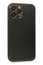 Uray store Apple iPhone 13 Pro Kılıf Coco Karbon Silikon - Siyah - Görsel 2