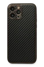 Uray store Apple iPhone 13 Pro Kılıf Coco Karbon Silikon - Siyah