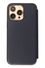 Uray store Apple iPhone 13 Pro Kılıf Dolpin Kapaklı - Lacivert - Görsel 3