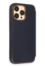 Uray store Apple iPhone 13 Pro Kılıf Dolpin Kapaklı - Lacivert - Görsel 4