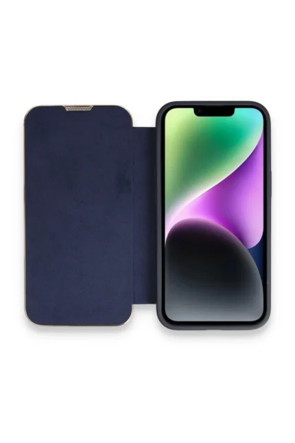 Uray store Apple iPhone 13 Pro Kılıf Dolpin Kapaklı - Lacivert