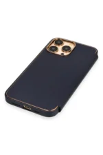 Uray store Apple iPhone 13 Pro Kılıf Dolpin Kapaklı - Lacivert - Görsel 6
