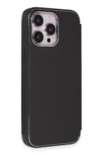 Uray store Apple iPhone 13 Pro Kılıf Dolpin Kapaklı - Siyah - Görsel 3