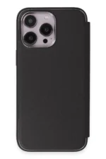 Uray store Apple iPhone 13 Pro Kılıf Dolpin Kapaklı - Siyah - Görsel 4