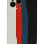 Uray store Apple iPhone 13 Pro Kılıf Ebruli Lansman Silikon - Beyaz-Siyah