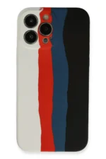Uray store Apple iPhone 13 Pro Kılıf Ebruli Lansman Silikon - Beyaz-Siyah