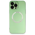 Uray store Apple iPhone 13 Pro Kılıf Jack Magneticsafe Lens Silikon - Yeşil