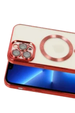 Uray store Apple iPhone 13 Pro Kılıf Kross Magneticsafe Kapak - Kırmızı - Görsel 2
