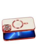 Uray store Apple iPhone 13 Pro Kılıf Kross Magneticsafe Kapak - Kırmızı - Görsel 3