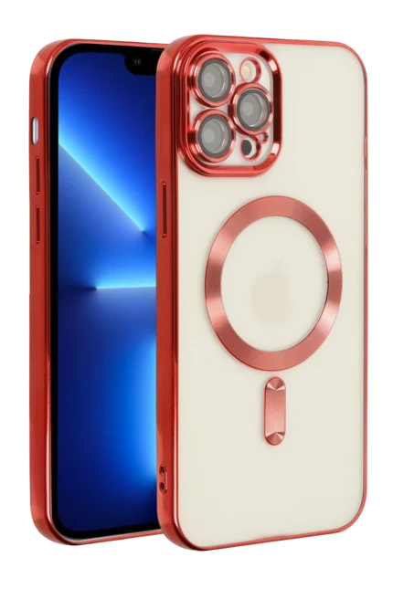 Uray store Apple iPhone 13 Pro Kılıf Kross Magneticsafe Kapak - Kırmızı