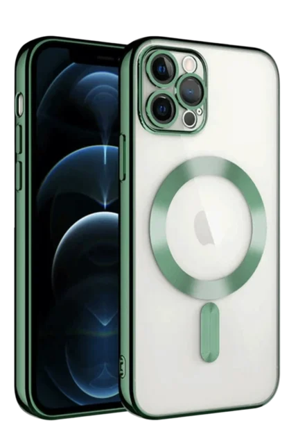 Uray store Apple iPhone 13 Pro Kılıf Kross Magneticsafe Kapak - Koyu Yeşil