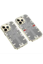 Uray store Apple iPhone 13 Pro Kılıf Mekanik Bumper Kapak - Gold