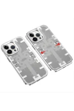 Uray store Apple iPhone 13 Pro Kılıf Mekanik Bumper Kapak - Gümüş