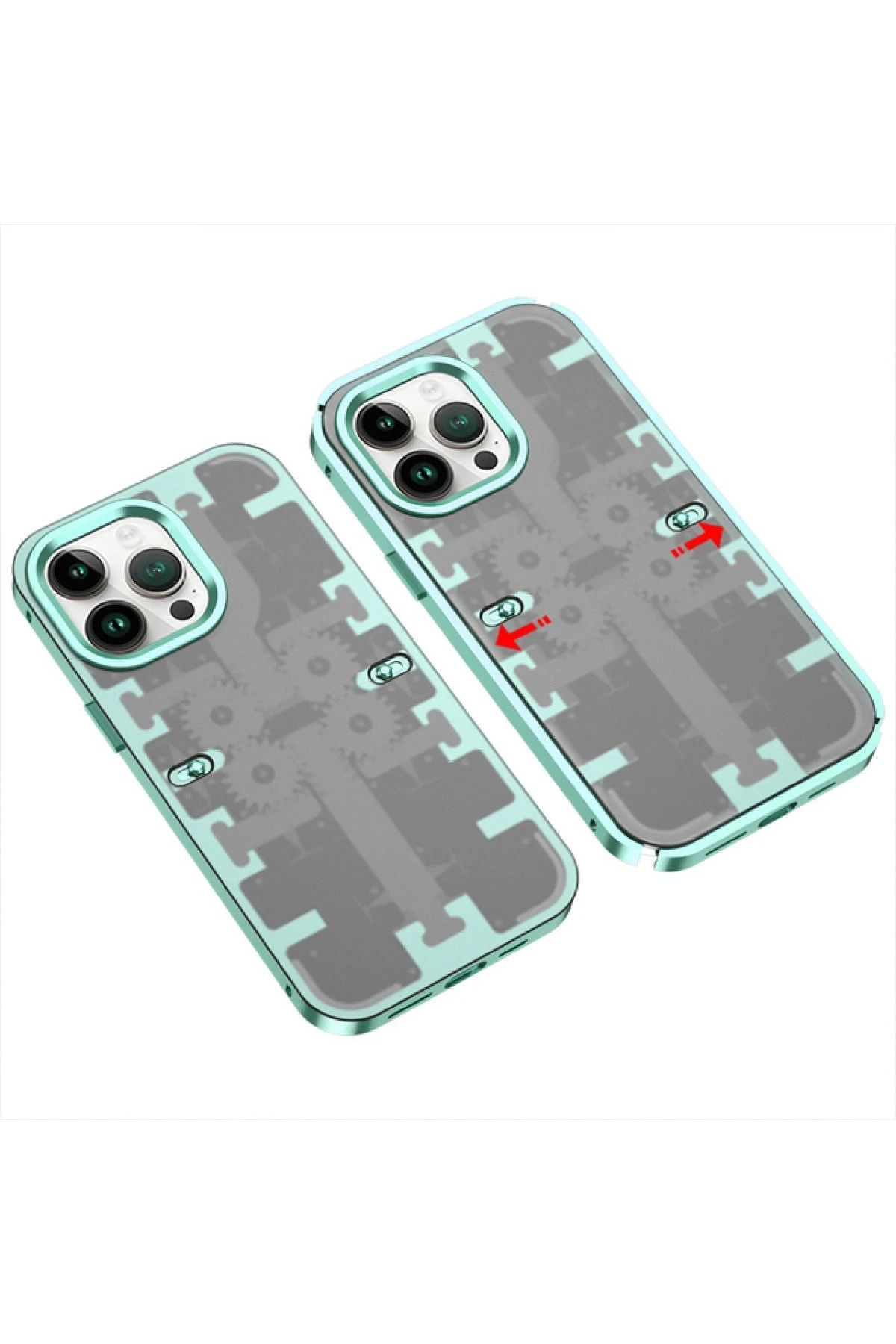 newface-iphone-13-pro-kilif-mekanik-bumper-kapak-yesil-default Uray store Apple iPhone 13 Pro Kılıf Mekanik Bumper Kapak - Yeşil - Görsel 1