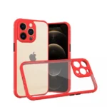 Uray store Apple iPhone 13 Pro Kılıf Miami Şeffaf Silikon - Kırmızı