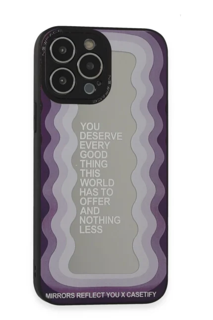 Uray store Apple iPhone 13 Pro Kılıf Mirror Desenli Kapak - Mirror - 5