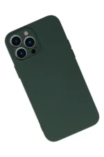 Uray store Apple iPhone 13 Pro Kılıf Nano içi Kadife Silikon - Koyu Yeşil - Görsel 2