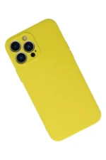 Uray store Apple iPhone 13 Pro Kılıf Nano içi Kadife Silikon - Sarı - Görsel 2