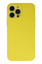 Uray store Apple iPhone 13 Pro Kılıf Nano içi Kadife Silikon - Sarı