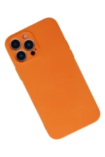 Uray store Apple iPhone 13 Pro Kılıf Nano içi Kadife Silikon - Turuncu - Görsel 2
