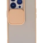 Uray store Apple iPhone 13 Pro Kılıf Palm Buzlu Kamera Sürgülü Silikon - Pembe