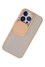 Uray store Apple iPhone 13 Pro Kılıf Palm Buzlu Kamera Sürgülü Silikon - Pembe - Görsel 3