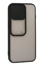 Uray store Apple iPhone 13 Pro Kılıf Palm Buzlu Kamera Sürgülü Silikon - Siyah - Görsel 2