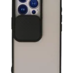 Uray store Apple iPhone 13 Pro Kılıf Palm Buzlu Kamera Sürgülü Silikon - Siyah