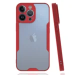 Uray store Apple iPhone 13 Pro Kılıf Platin Silikon - Kırmızı